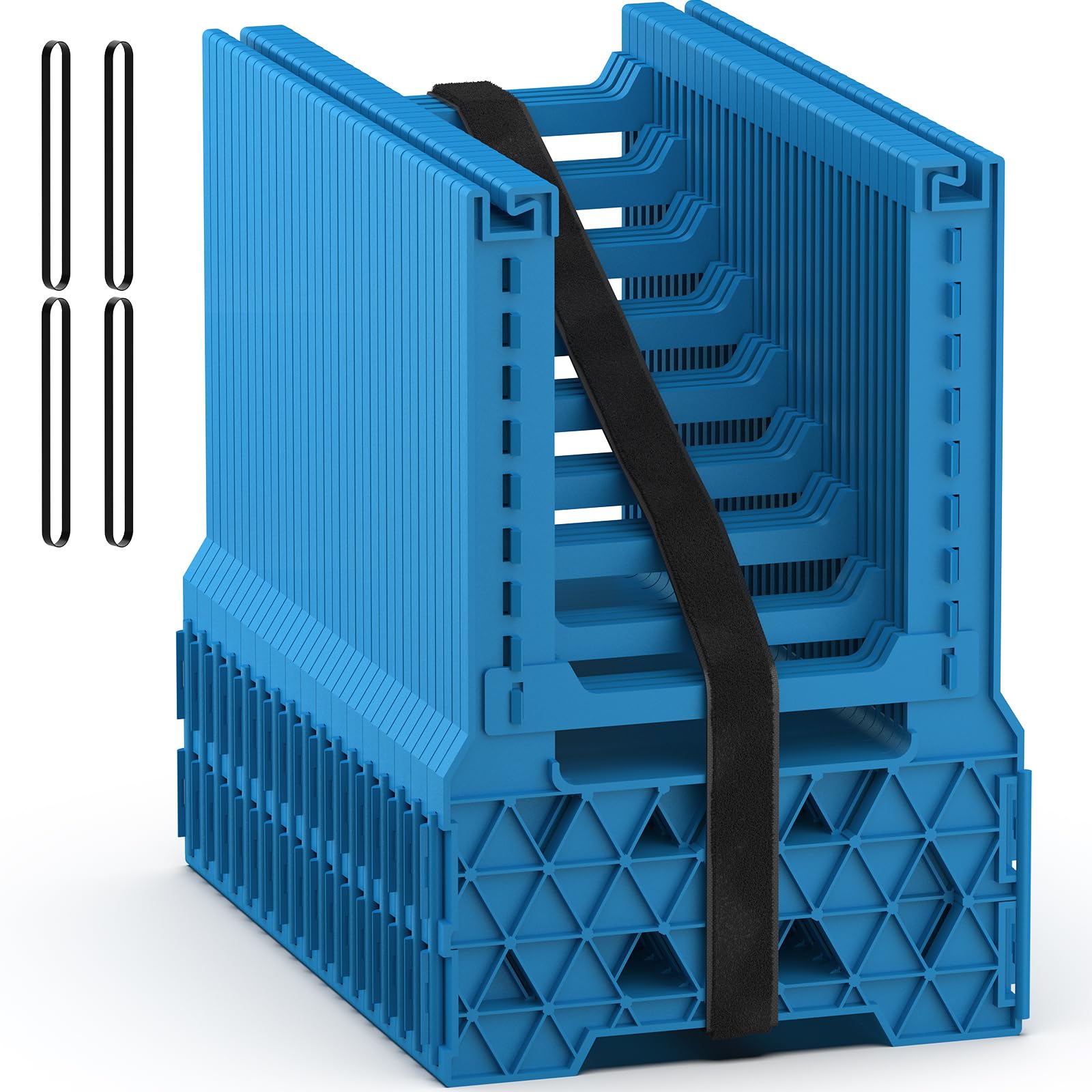 Photo 1 of BEBOBLY RV Sewer Hose Support 15FT with Secure Rubber Band & Carry Strap, RV Sewer Hose Holder Adjust Height for Travel Trailers, RV, Campers | Avoiding Obstacles & Deep Cradles, Quick Setup/Collapse