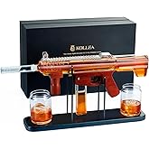 Gifts for Men Dad, Kollea Gun Whiskey Decanter Set-Limited Edition, Liquor Decanter with Bullet Shot Glass, Cool Anniversary Birthday Gifts for Him Husband, Military Present for Home Bar Drinking