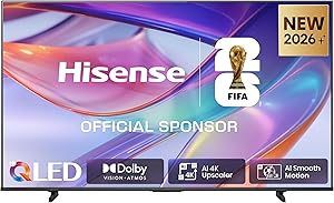 Hisense 85E7DS Fernseher 85 Zoll, 4K UHD QLED, Smart TV, Hi-View AI Engine, 60Hz Game Mode Plus, Dolby Vision IQ, HI-QLED Colour, Filmmaker Mode, AI Smooth Motion, Airplay, Sprachsteuerung[2026]