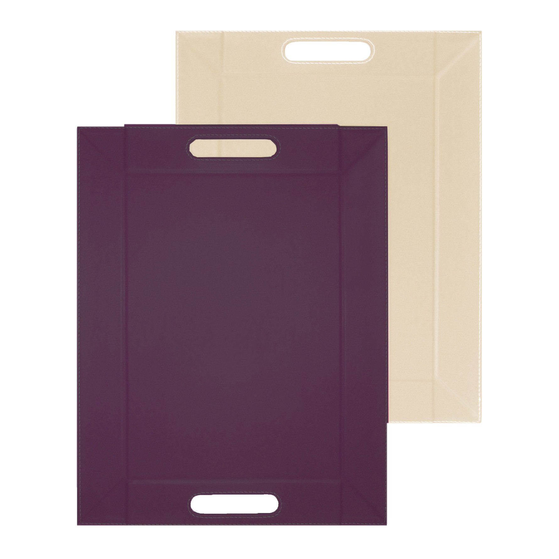 freeform "FFTS1992 Turning Tray, Leatherette, Purple/Beige, 9 x 12 x 16 cm — image 1