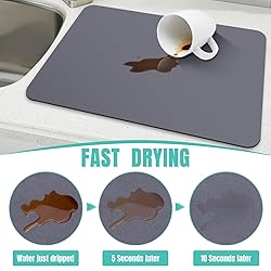 WISELIFE Coffee Mat Super Absorbent Dish Drying Mat