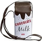 LUI SUI Fruits Banana Strawberry Milk Box Cross Body Purse Bag Women Phone Wallet Shoulder Bags