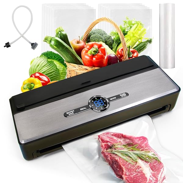 AUTOMATIC VACUUM SEALER MACHINE FOR FOOD, 9-IN-1 WITH...