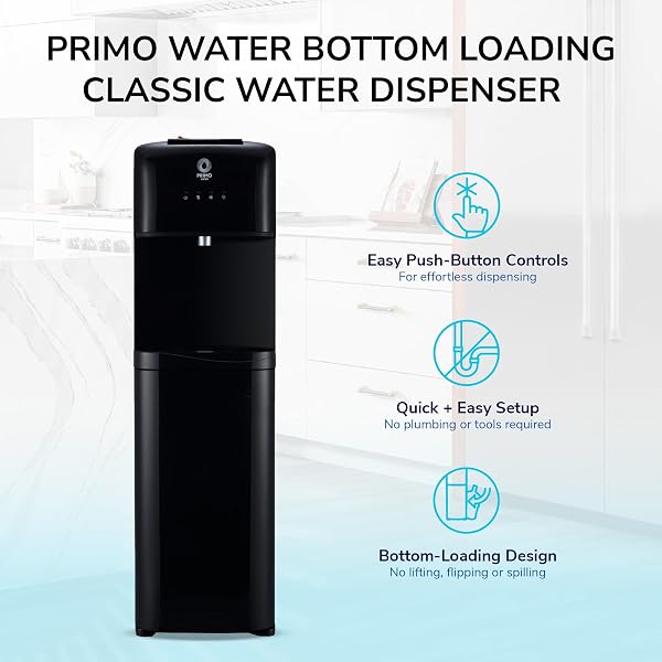 PRIMO WATER DISPENSER FOR 5 GALLON BOTTLE – HOT & COLD BOTTOM LOADING WATER COOLER MACHINE