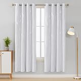 Deconovo Living Room Curtains 46 x 72 Inch Wave Foil Printed Thermal Blackout view 2