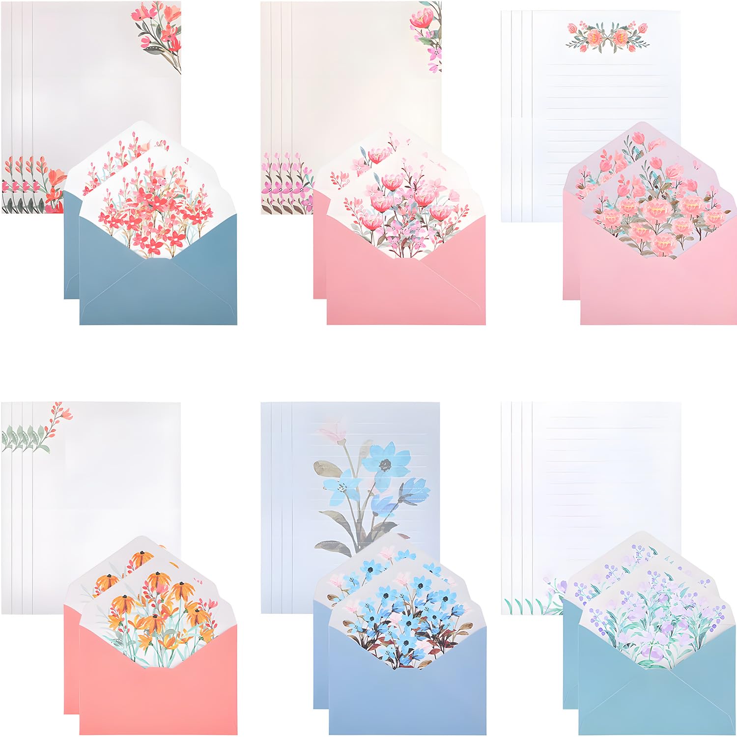 Floral Writing Paper and Envelopes Set - 36PCS Elegant Letter Writing Set for Gifts and Correspondence