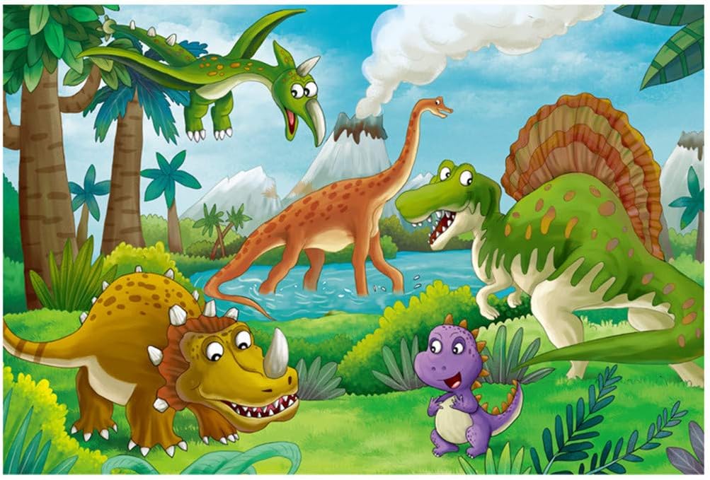 TIMEMEAM Children Dinosaur Jigsaw Puzzle 100 Pieces Educational Cartoon Puzzle Game Unique Gift Kids Toys