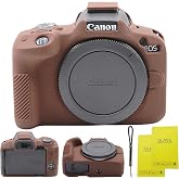 SZHSYJY EOS R50 Case,Soft Silicone Protective Case for Canon EOS R50 Camera | Comes with 2 Screen Protectors and 1 Wrist Strap,EOS R50 Accessories. (Coffee)