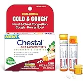 Chestal Adult Cold & Cough Pellets for Nasal & Chest Congestion, Fitful Cough, Sneezing, Occasional Minor Sore Throat, and Runny or Stuffy Nose - 2 Count (160 Pellets)