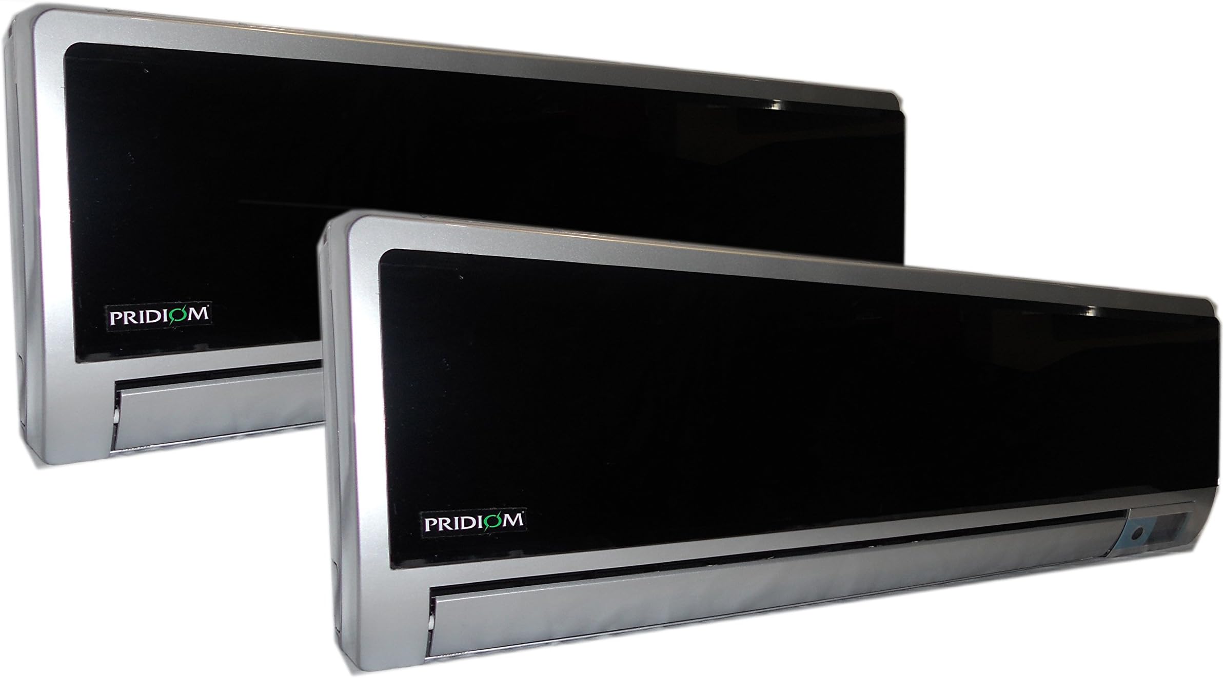 Pridiom PMD243HDX High Wall Series Dual Zone System with (2) 12 000 BTU Cooling (2) 13 000 BTU Heating 27 000 BTU Condenser Aqua-Krome Follow Me System and Wireless Remote: