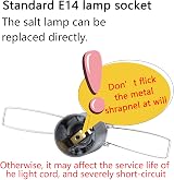 Haraqi Salt Lamp Cord with Dimmer Control 4 E14 Bulbs Replacement view 5