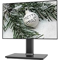 Universal TV Stand/Base Table Top TV Stand with Wall Mount for 27 to 55 inch 9 Level Height Adjustable, Heavy Duty Tempered G