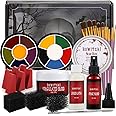 Bowitzki Halloween Makeup Kit Special Effect sfx Makeup,Liquid Latex+Scab Blood+Spray Blood+6 Colors Oil Based Face Paint+SFX bruise wheel+Skin Wax+Stipple Sponges+Latex free Sponges+Spatula+Brushes