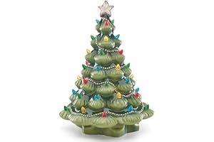 Lenox 890573 Treasured Traditions Green Light-Up Tree Figurine, Christmas & Holiday Decor