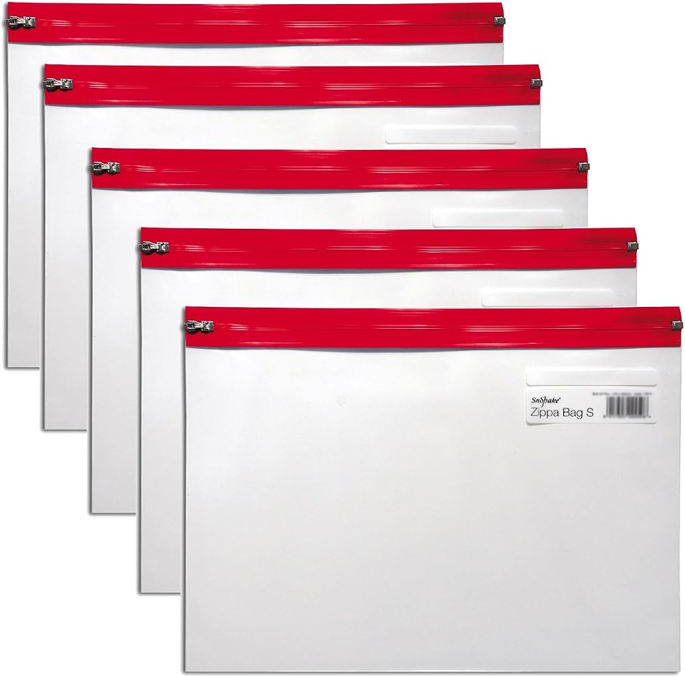 Snopake A5 Zippa-Bag S Classic with Write-On Label Pack of 5 255 x 190mm