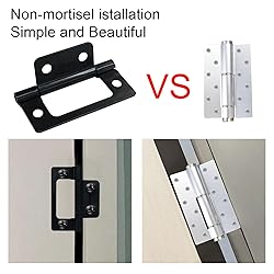 Litoexpe 12 Pcs Non-Mortise Door Hinges, 2 x 0.97
