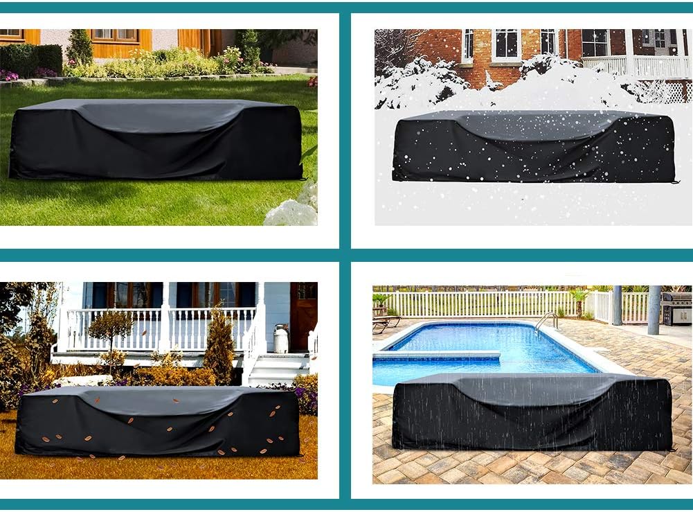 SIRUITON 242x162x100cm Garden Furniture Cover, Patio Garden Table Cover with Air Vent Waterproof, Windproof, Anti-UV - Image 5