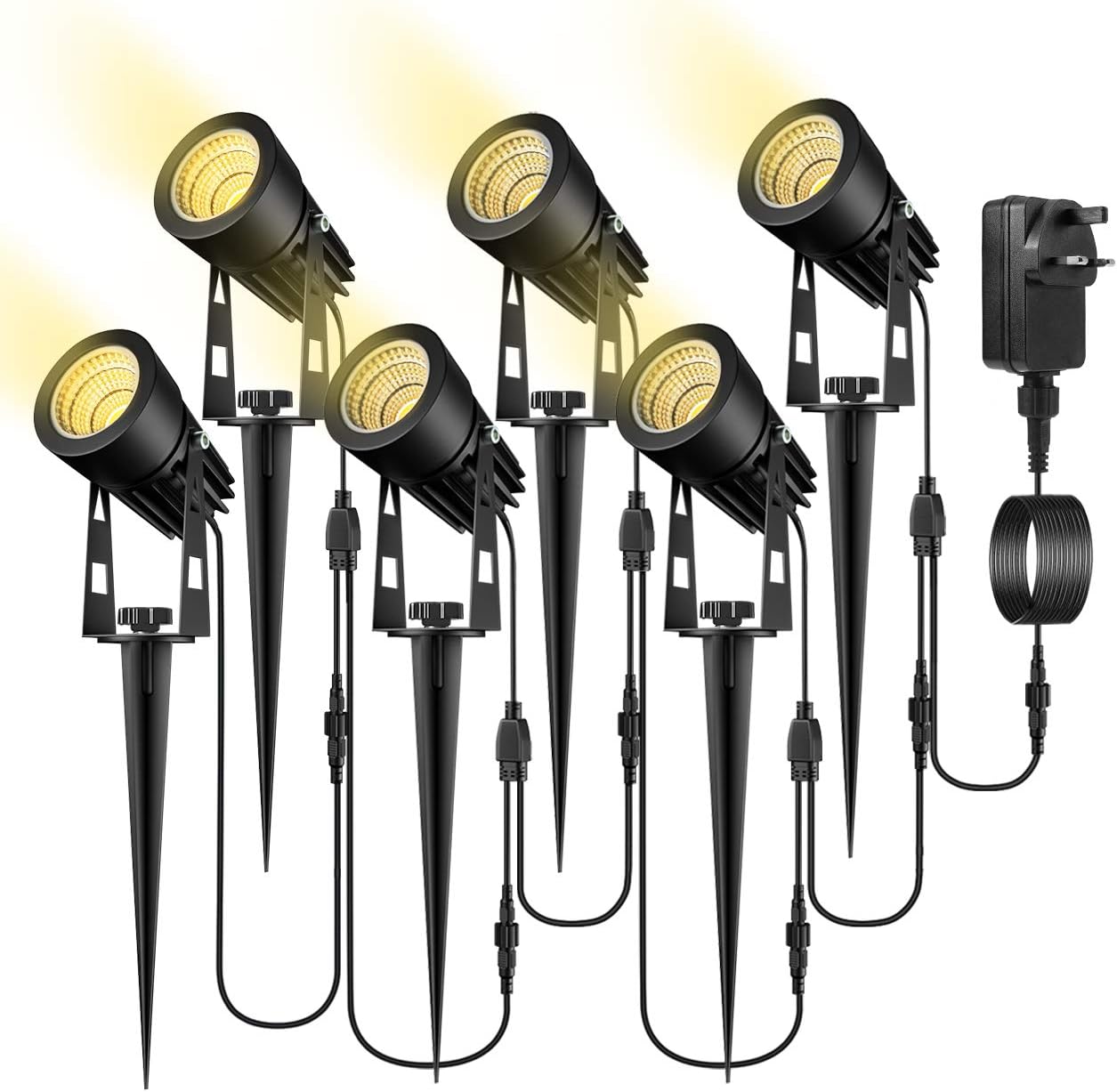 Landscape Lights Spotlights, GreenClick 21M Garden Lights Mains Powered