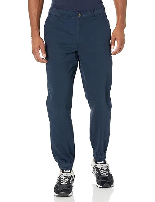 Amazon Essentials Joggers for Men, Cotton, Slim-Fit, Comfortable, Stylish, Large, Navy