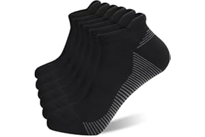 VVFXX Men's Socks Athletic Ankle Socks Running Socks No Show Socks Compression Sports Socks for Men pack 6 Pairs