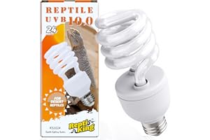 ReptiKing UVB Reptile Light, 10.0 24W, UVA UVB Reptile Light Bulb Lamp for Bearded Dragon, UVB Bulbs for Desert Reptiles