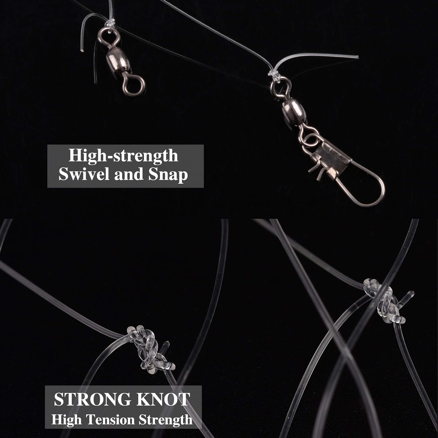 OROOTL Fishing Rigs Saltwater Bait Lures, 6 Packs Fishing Bait Rigs with Fish Skin High Carbon Steel Hooks Glow Bait Rig Tackle Size 4 6 8 : Sports & Outdoors