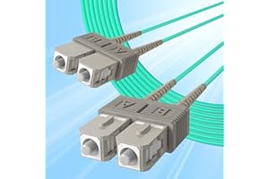 10Gtek OM3 SC to SC - Fiber Patch Cable 10Gb/Gigabit Multi-Mode Jumper Duplex 50/125 LSZH Fiber Optic Cord for SFP Transceive