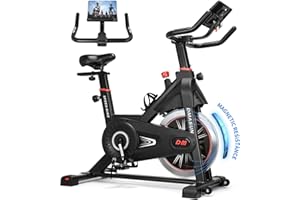 DMASUN Exercise Bike, Super Quiet Magnetic Resistance Stationary Bike, Indoor Cycling Bike with Comfortable Seat Cushion, Digital Display with Pulse,330LBs Capacity