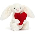 Jellycat Bashful Red Love Heart Bunny Stuffed Animal, Small 7 inches - Rabbit & Bunny Plush Toy - Classic Children's Gift - Valentine's Day Gift