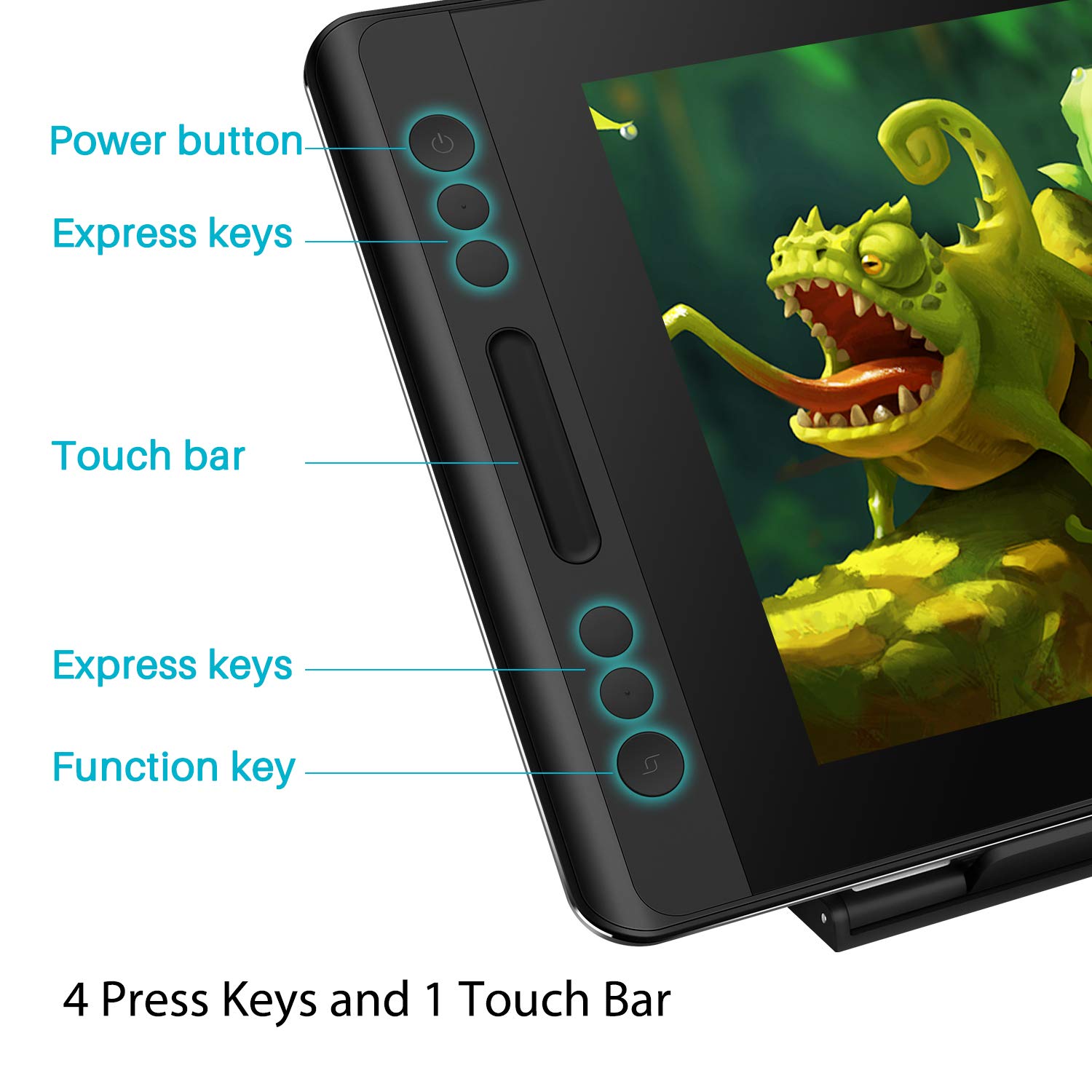 HUION KAMVAS Pro 12 Drawing Tablet with Screen, Full-Laminated Graphics Drawing Monitor with 8192 Battery-Free Pen, 11.6 Inch with Adjustable Stand for Windows, Mac and Linux(Computer Needed)