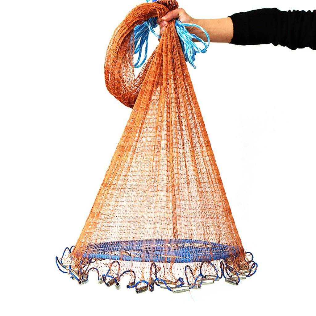 TTINAF Fishing Cast Net,8/10/12 FT Magic Fishing Net Finefish Aluminum Ring  Catch Fish Network for Bait Trap Fish Throw Net,Strong and Durable  (Multicolor, S 8FT) in Kenya | Whizz Categories