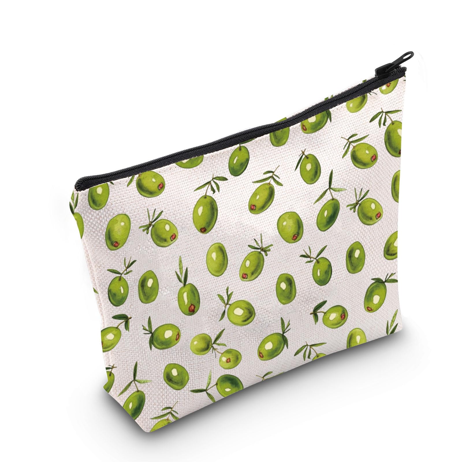 Olives Makeup Bag Olives Lover Gifts Olive Leaf Gifts Olive Branch Zipper Bag Oliver Themed Gifts (GreenOlives UK)