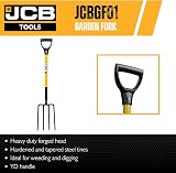 JCB Garden Fork Professional Solid Forged Lightweigh t Long Handle view 2