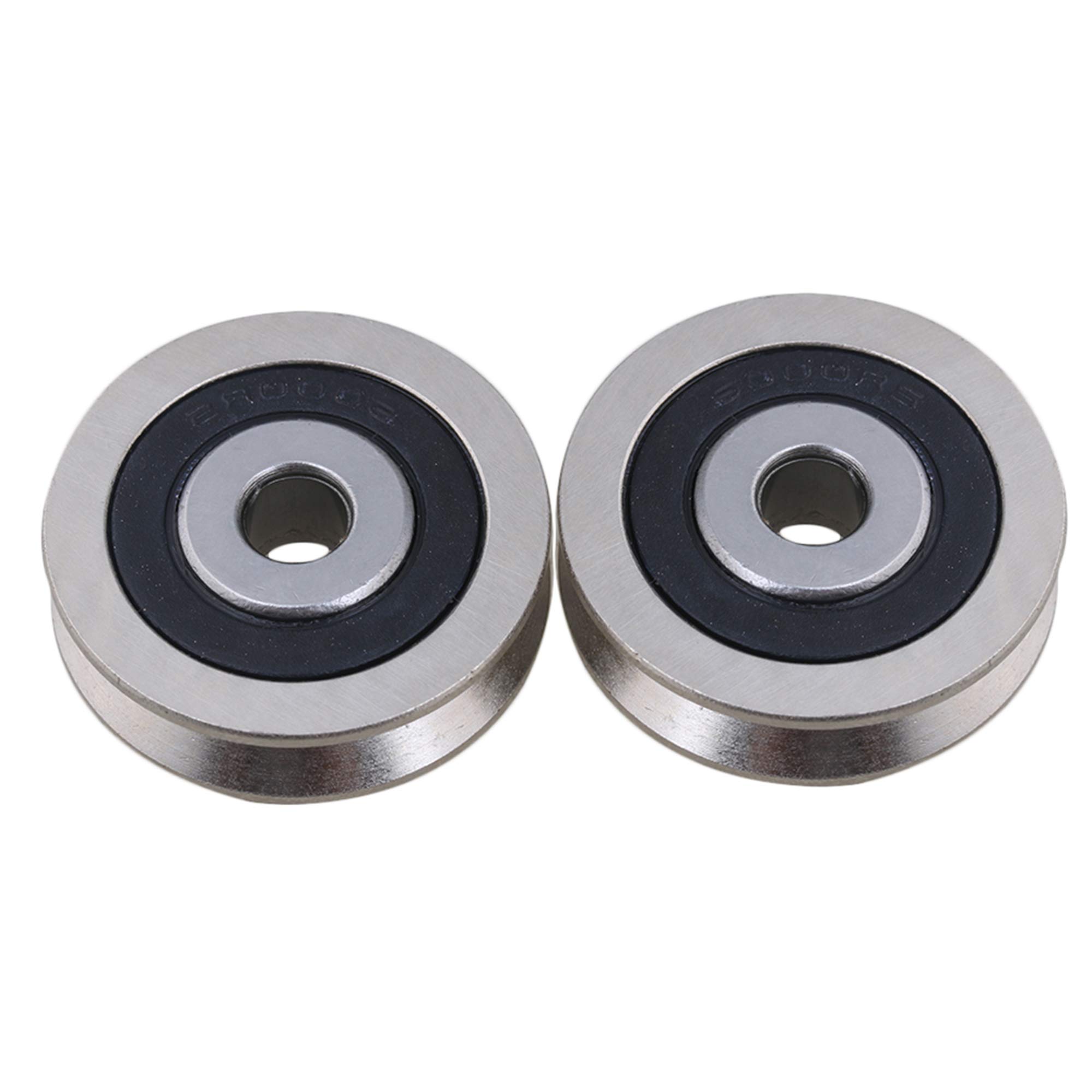 CNBTR V-Type Guide Pulley Rail Ball Bearings Wheel 6000RS Deep 6x30x8mm Pack of 2