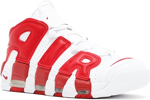 nike air more uptempo white gym red