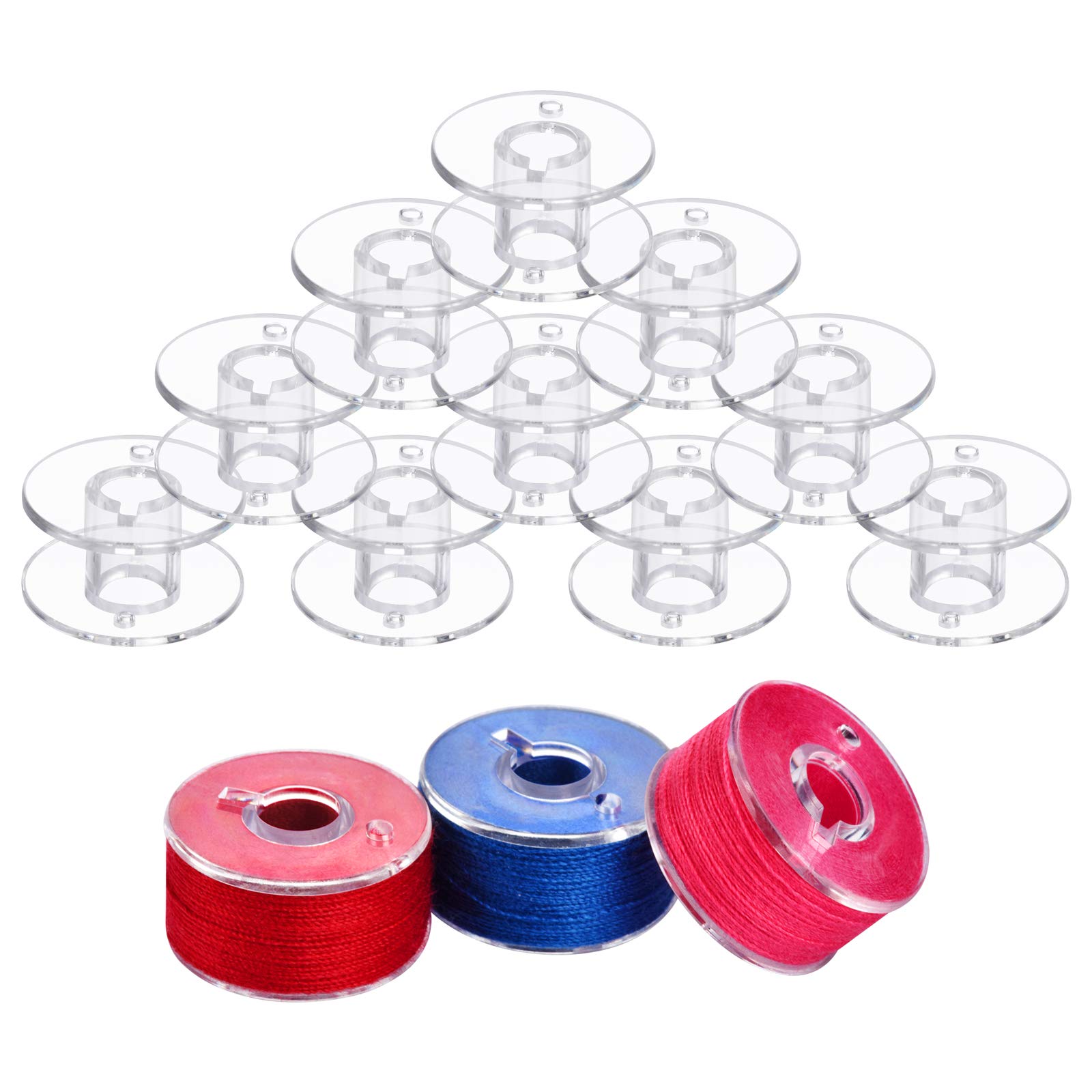 50 pcs Bobbins for Sewing Machine- Eoehro, Sa156 Bobbin, 15j bobbins, Bobbins Class 15, Sewing Machine Bobbins,Sewing Accessories, Plastic Bobbins(50 pcs)