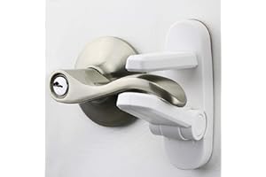 Door Lever Lock (3 Pack) Prevents Toddlers From Opening Doors. 3.25" L * 1.5" W * 4.5" H Easy One Hand Operation for Adults. 