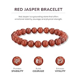 Crystal Vibe Red jasper Crystal Bracelet for