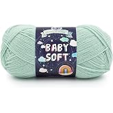 Lion Brand Yarn, Baby Soft Baby Blanket Yarn for Crocheting, Knitting, and Crafts, Dusty Green, 1 Pack