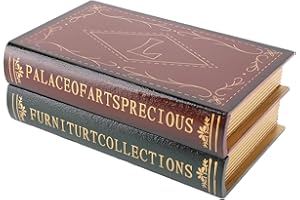 Pwshymi Vintage Fake Book Box Antique Decorative Storage Box for Home Photo Props Bedroom Study, Density Board, 4.5x2.6x7.3in