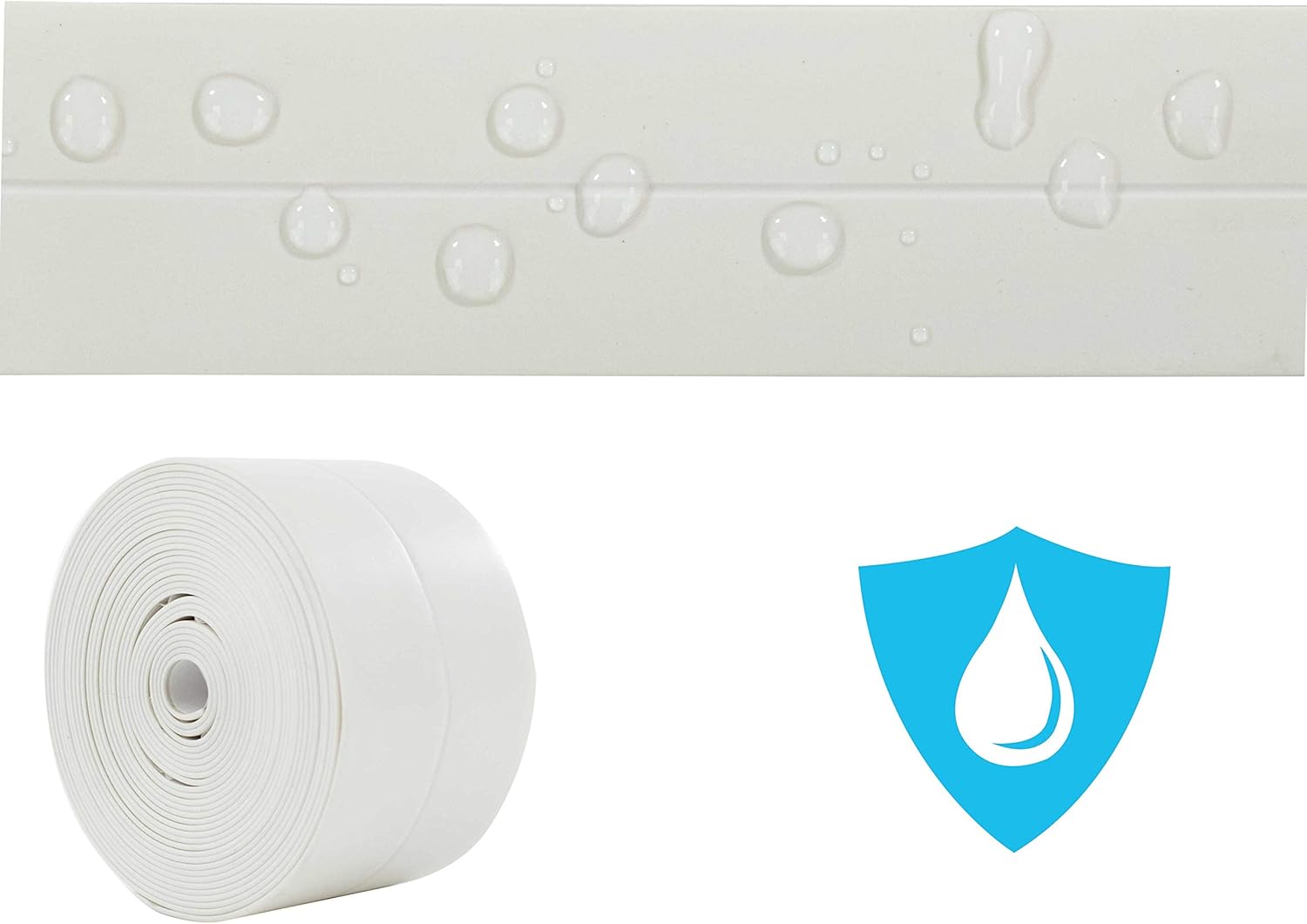 TRIXES Silicone Sealant Strip Duck Tape Shower Door Seal Bathroom