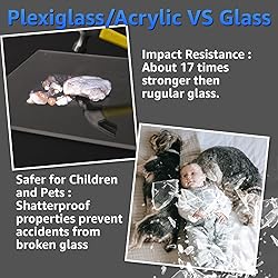 Art3d (2 Pack) 1/4" Thick Plexiglass Sheets - 12" x