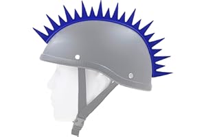 Hot Rides Punk Rubber Mohawk Warhawk Wig Accessory Stick On Helmet for Ski Skate Bike Biker Bicycle Scooter Motorcycle Helmet
