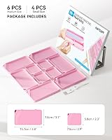 ARTDOT 10-Piece Interlocking Diamond Art Trays Pink 6 Large 4 Small view 8