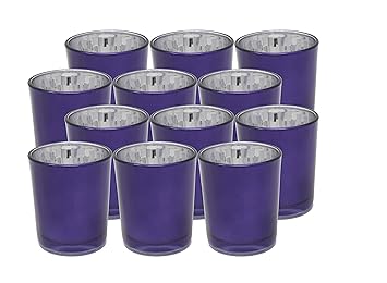 Amazon Com Ms Lovely Metallic Glass Votive Tealight Candle