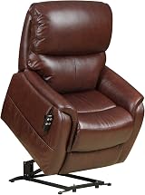 Morris Living Montreal Dual Motor Riser Recliner Chestnut Leather Chair view 3