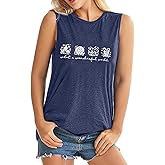 Magical Castle Tank Top Women Magic Kingdom Sleeveless Tee Shirts Cute Graphic Holiday Vest Summer Vacation Top