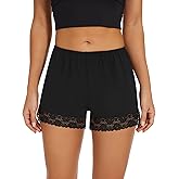 MANCYFIT Bloomers for Women Pettipants for Under Dresses Lace Trim Culottes Slip Skirt Half Slip Shorts