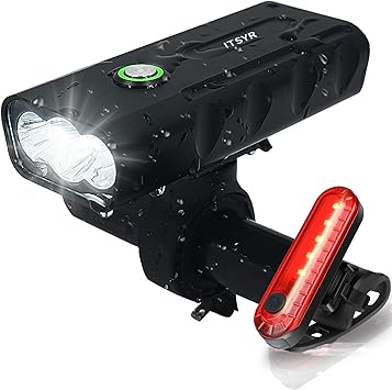 Amazon Itsyr バイクライト 1000ルーメン 50mah 大容量 Usb充電式 自転車ヘッドライト 3in1機能搭載 フロント ライト テールライト モバイルバッテリー機能付きipx5防水 防振 アルミ合金製 Pse認証済 ロードバイク 通勤 通学 サイクル用 防災 夜間走行 Itsyr