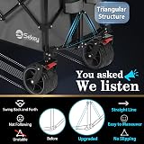 Sekey 200L Folding Festival Trolley All-Terrain Wheels 150KG Grey view 4